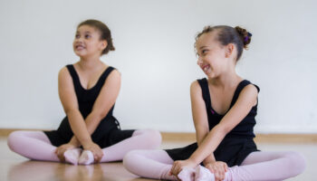 Girls during Ballet class at Ramacrisna Institute